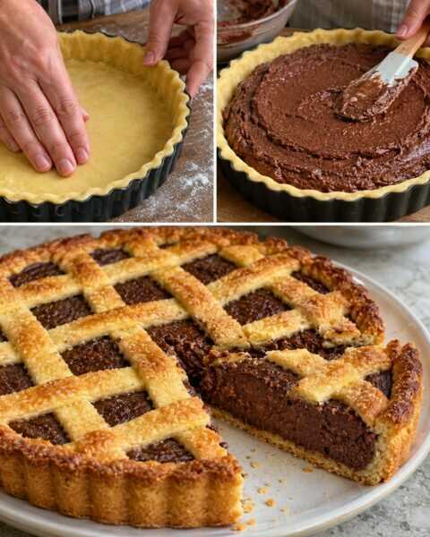Crostata ricotta e cacao: guscio friabile, cuore morbido