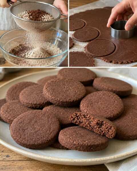 Biscotti castagne e cacao, friabili e autunnali
