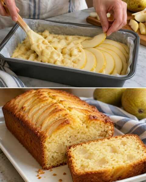 Plumcake pere e yogurt, morbido fetta dopo fetta