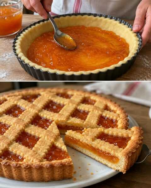 Crostata di albicocche, frolla friabile senza fretta